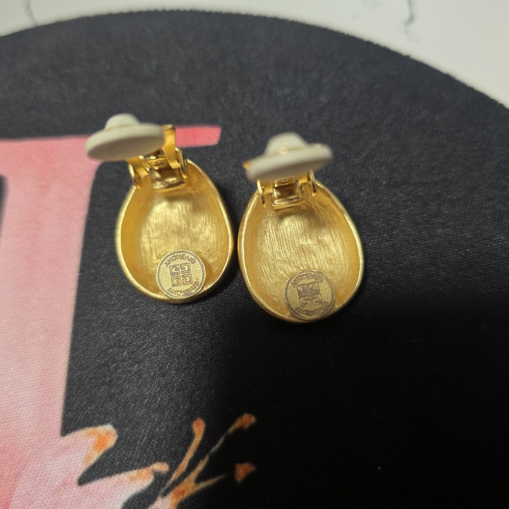 GIVENCHY Gold Clip-On Earrings - Picture 4 of 6
